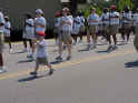 Thomas marching in step with the Band of Blue!